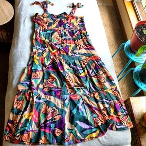 Cassee's Tropical Print Maxi Dress